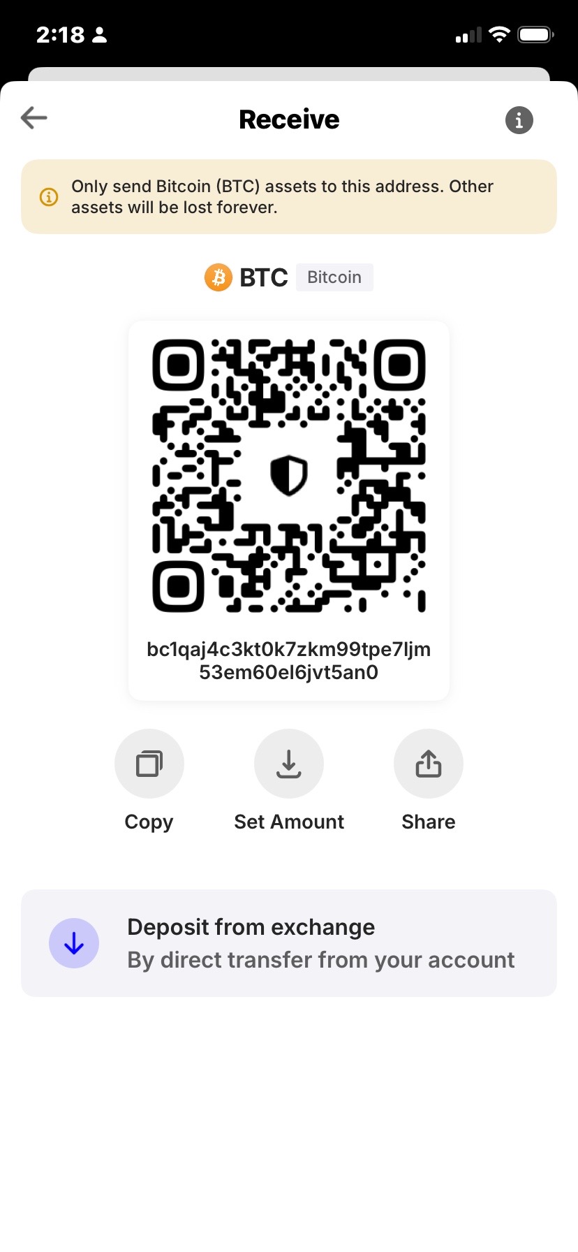 BTC wallet QR