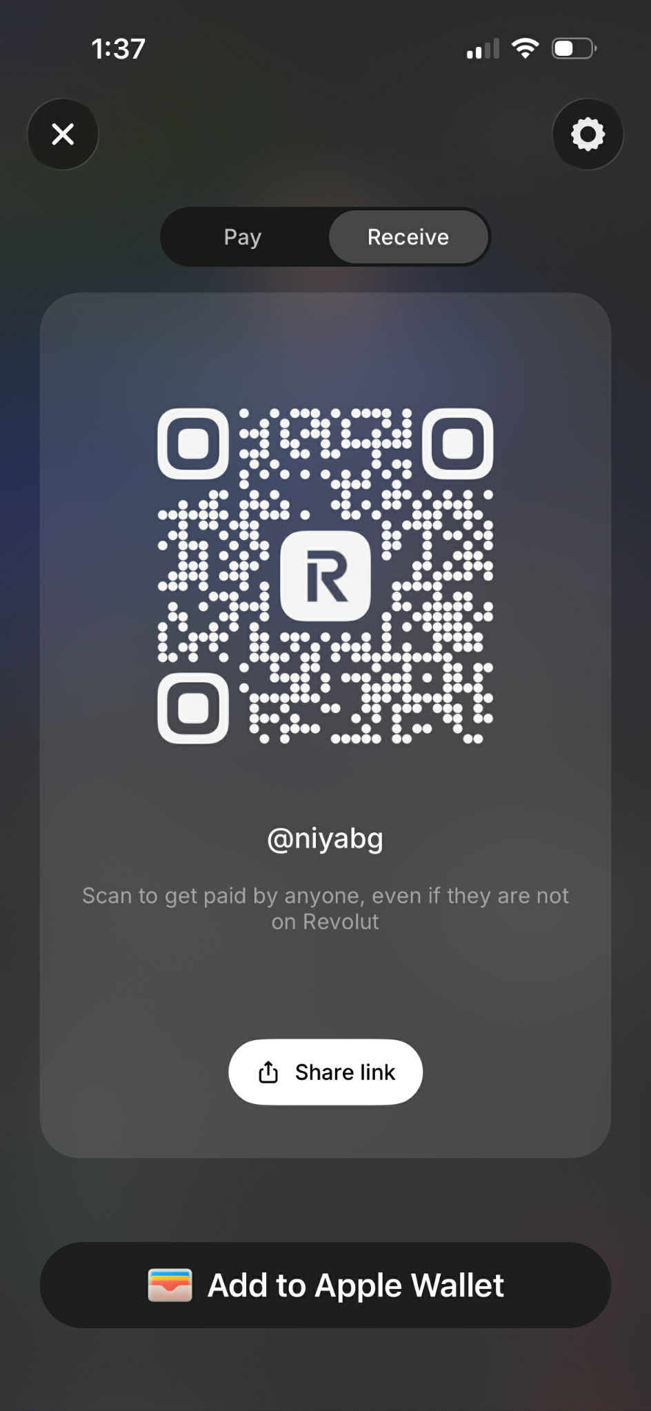 Revolut QR for @niyabg